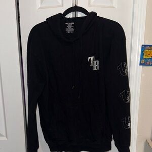 True Religion Black Hoodie with Silver Accents